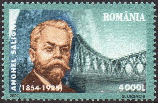 Cernavoda Railway Bridge Stamp King Karol I Bridge Anghel Saligny Bridge 